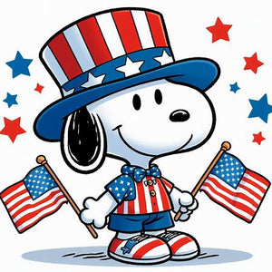 Patriotic Flags Snoopy, 22"