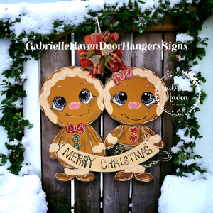 Merry Christmas Gingerbread Couple