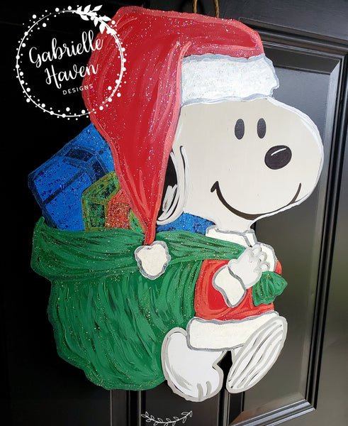 Christmas Door Hanger, Snoopy Door Hanger