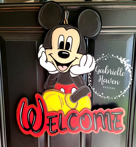 Mickey 3D Welcome Sign