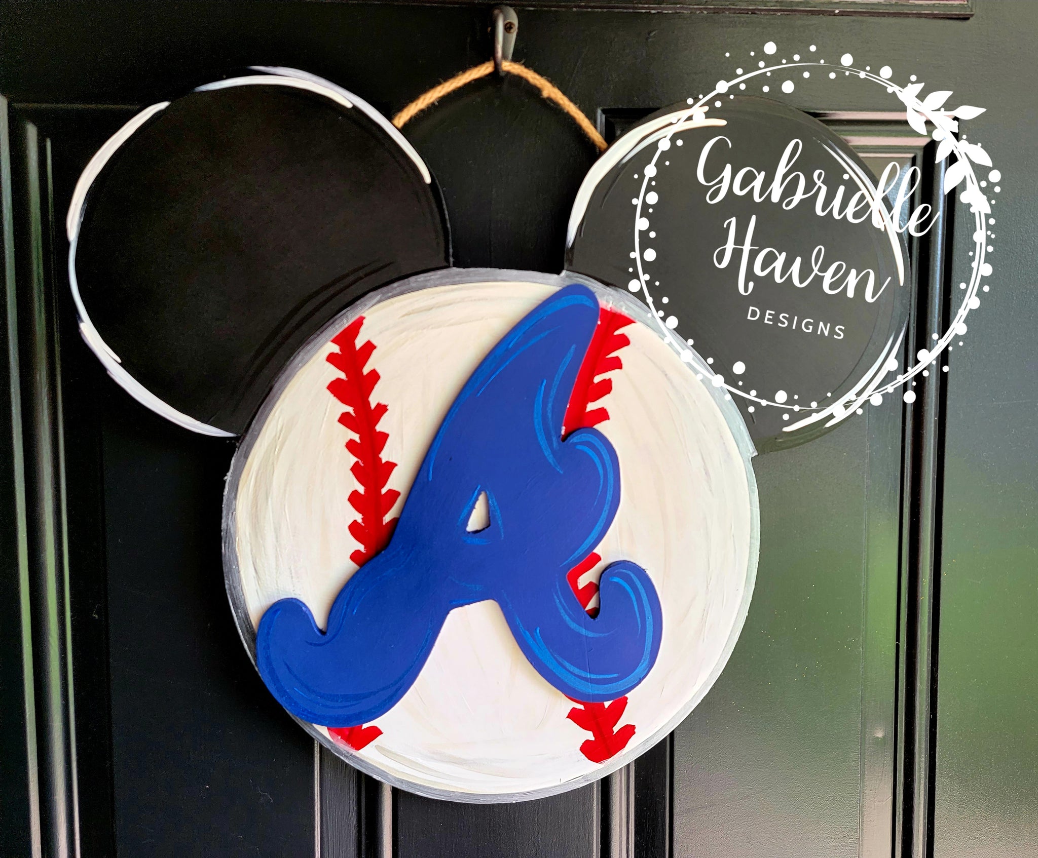 Mickey Mouse Ears Atlanta Braves Baseball