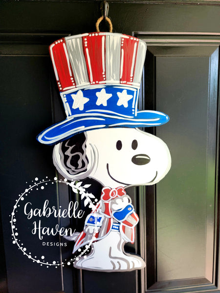 Snoopy Door Hanger, Patriotic Door Hanger