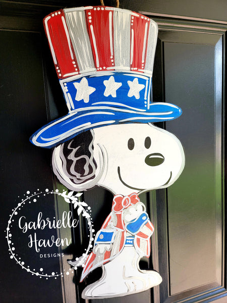 Snoopy Door Hanger, Patriotic Door Hanger