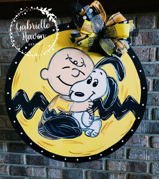 Snoopy Door Hanger, Welcome Sign