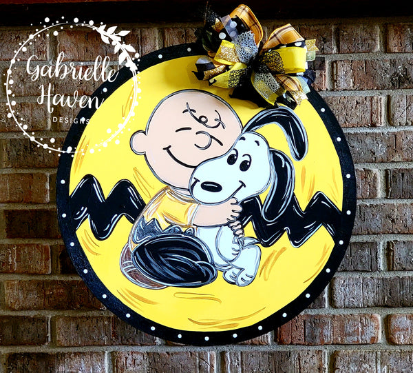 Snoopy Door Hanger, Welcome Sign