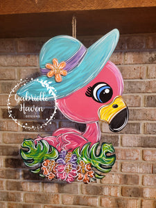 Flamingo Door Hanger