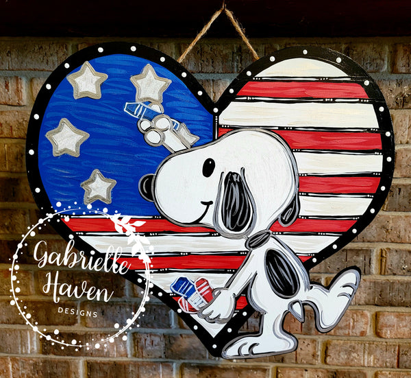 Patriotic Door Hanger, Snoopy Door Hanger