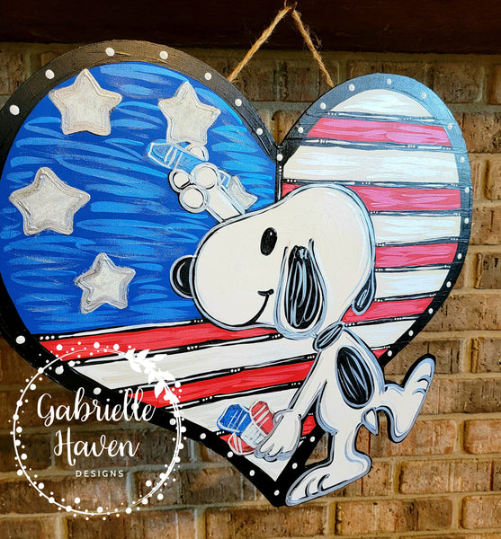 Patriotic Door Hanger, Snoopy Door Hanger