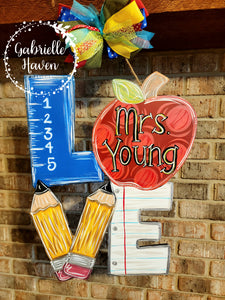 Teacher Door Hanger, Teacher Appreciation Gift