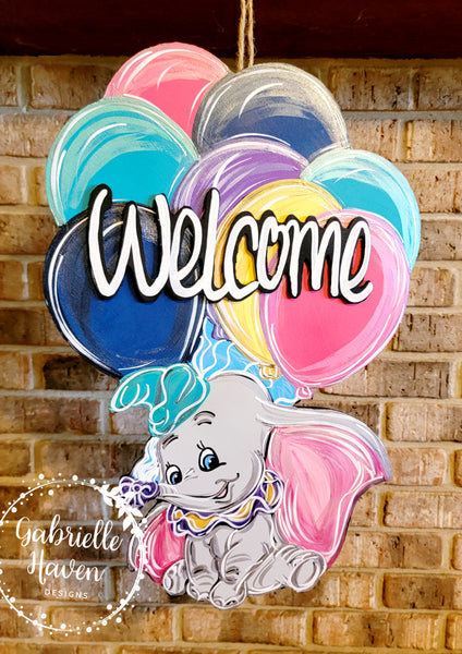 Dumbo Door Hanger, Hospital Door Hanger, Rainbow Baby Door Hanger, Welcome Sign, Disney Door Hanger, Balloons Door Hanger, Happy Birthday Door Hanger