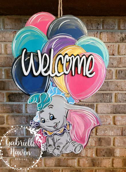 Dumbo Door Hanger, Hospital Door Hanger, Rainbow Baby Door Hanger, Welcome Sign, Disney Door Hanger, Balloons Door Hanger, Happy Birthday Door Hanger