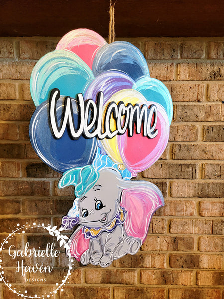 Dumbo Door Hanger, Hospital Door Hanger, Rainbow Baby Door Hanger, Welcome Sign, Disney Door Hanger, Balloons Door Hanger, Happy Birthday Door Hanger