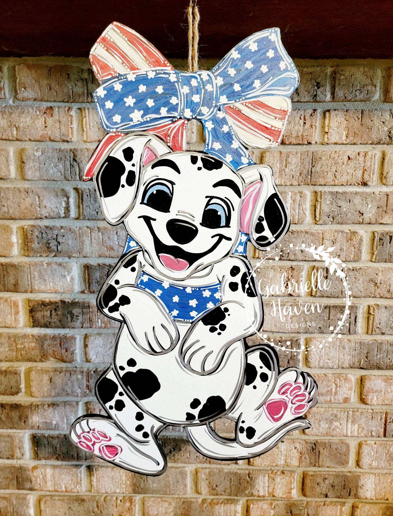 101 Dalmatians Patriotic Bow