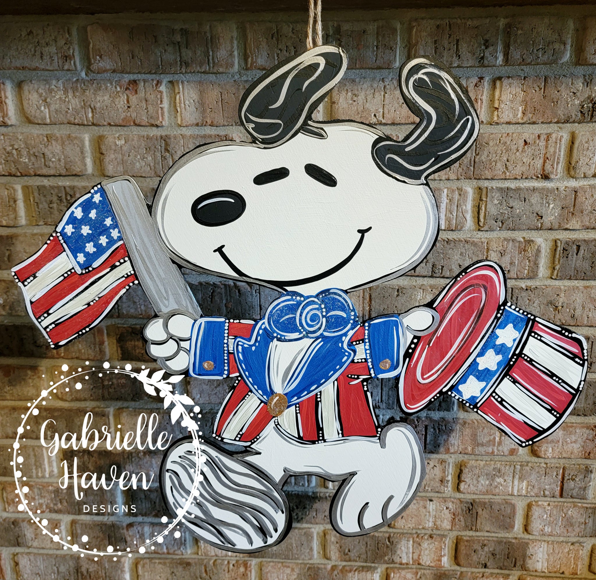 Snoopy Door Hanger, Peanuts Door Hanger, Patriotic Door Hanger, Uncle Sam