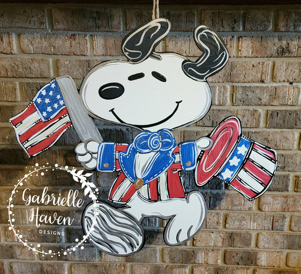 Snoopy Door Hanger, Peanuts Door Hanger, Patriotic Door Hanger, Uncle Sam