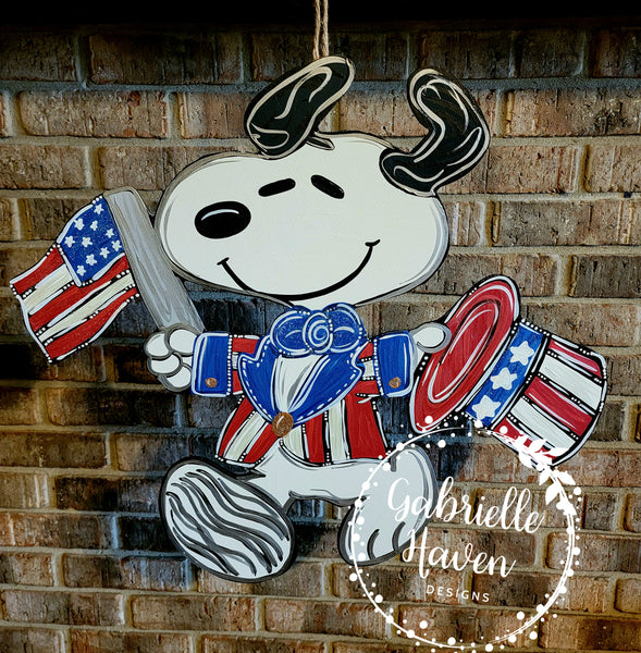 Snoopy Door Hanger, Peanuts Door Hanger, Patriotic Door Hanger, Uncle Sam