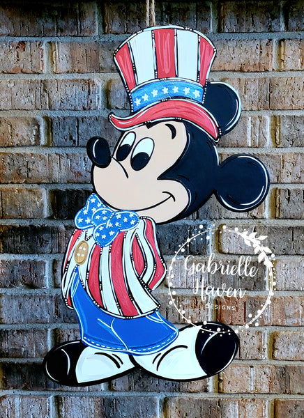 Mickey Uncle Sam Outfit, 24" height