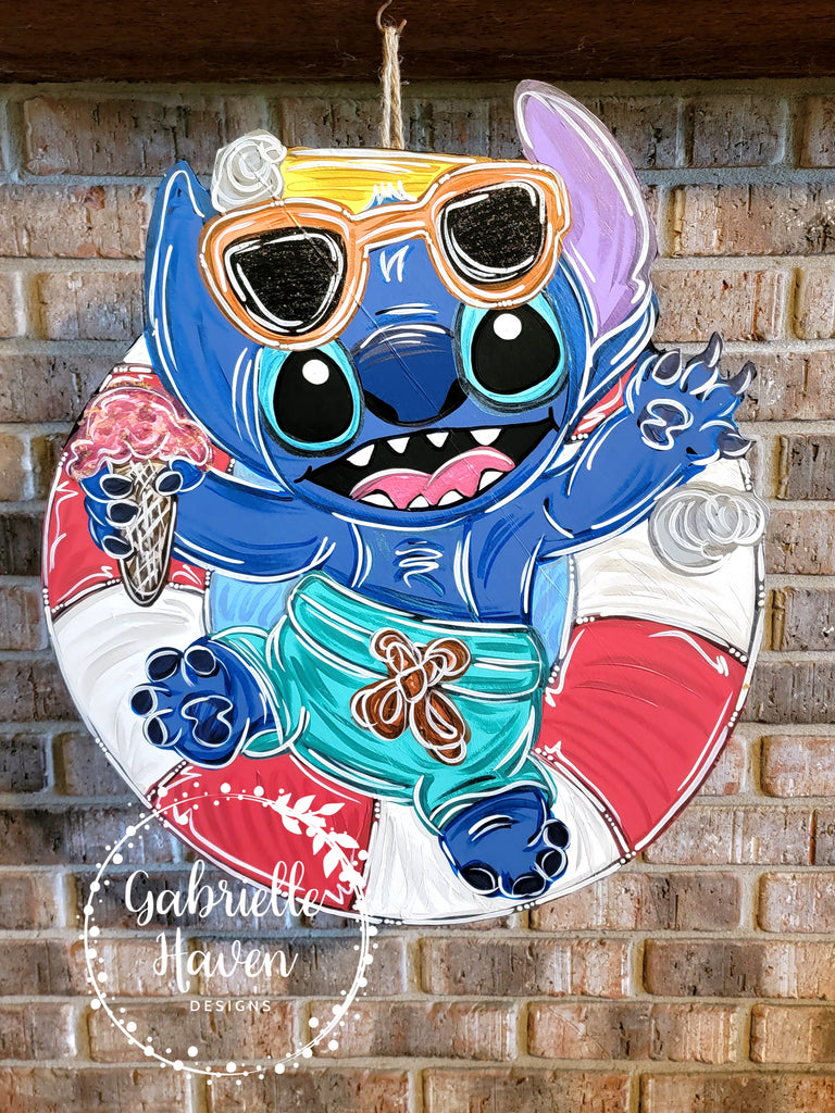 Stitch, Stitch Summer, Stitch Door hanger, Stitch Door Sign, Stitch ...