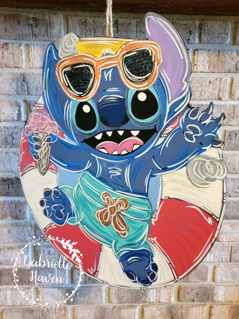 Stitch, Stitch Summer, Stitch Door hanger, Stitch Door Sign, Stitch ...