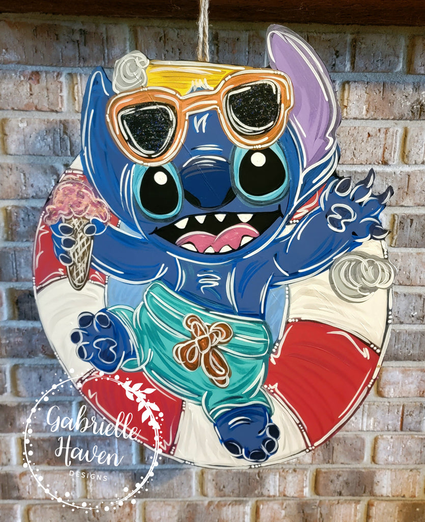 Stitch, Stitch Summer, Stitch Door hanger, Stitch Door Sign, Stitch ...