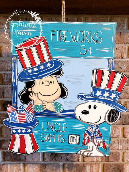 Snoopy & Lucy Firework Booth