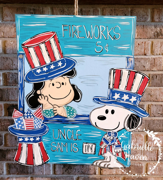 Snoopy & Lucy Firework Booth