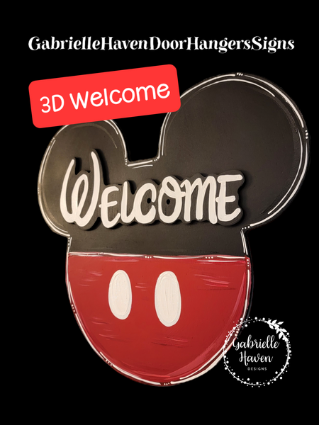 3D Welcome Mickey Mouse Ears