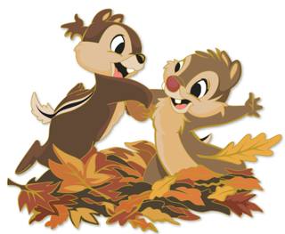 Fall Door Hanger Sign, Fall Wreath Sign, Chip and Dale Fall Door Hanger Sign