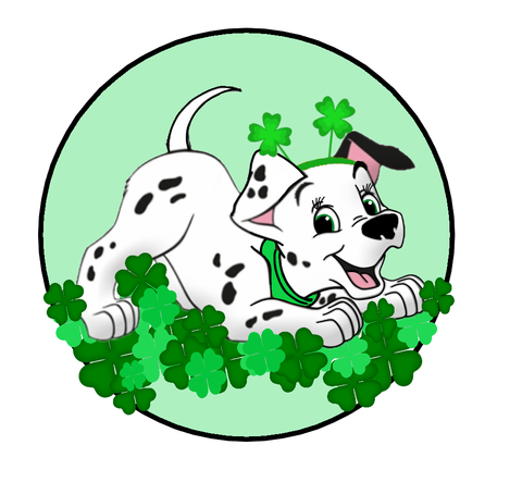 Dalmatian GIRL Shamrocks