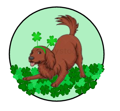 Irish Setter St Patrick Shamrocks