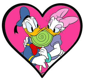 Donald Daisy Valentine Heart