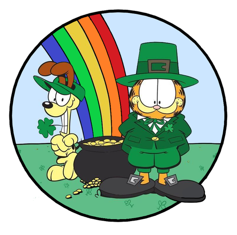 Garfield and Odie St Patricks Day