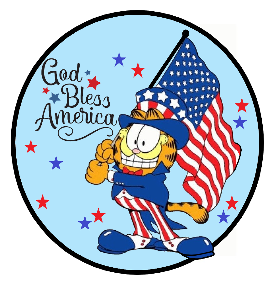 Garfield Uncle Sam God Bless America