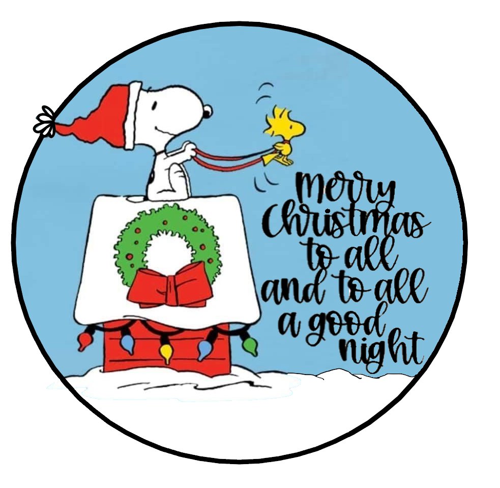 Merry Christmas to All Snoopy Santa