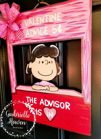 Valentine Lucy Door Hanger, Sign or Yard Sign