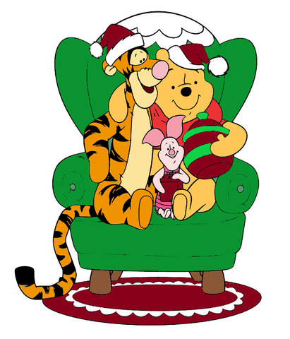 Christmas Door Hanger, Winnie the Pooh Door Hanger, Winnie the Pooh Christmas, Tigger Christmas, Piglet Christmas