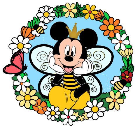 Mickey Bee Flower Wreath