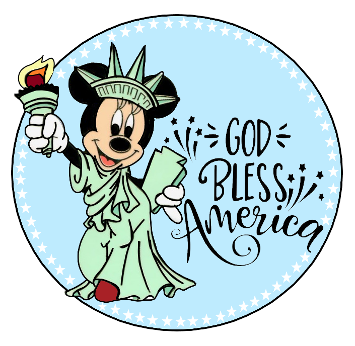 Personalized Minnie Mouse July 4th Us American Flag Red White Blue