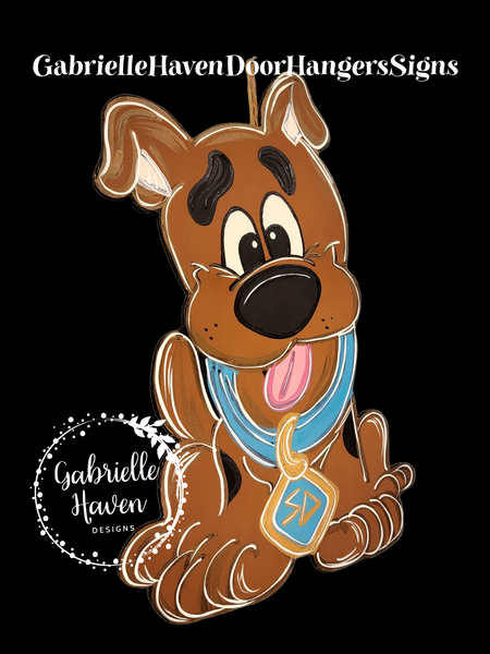 Scooby Hospital Door Hanger, Scooby Baby Door Sign