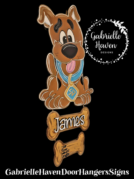 Scooby Hospital Door Hanger, Scooby Baby Door Sign