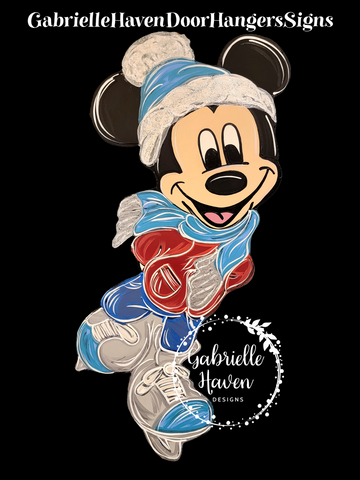 Winter Door Hanger, Mickey Inspired Door Hanger