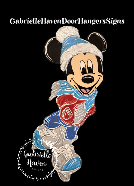 Winter Door Hanger, Mickey Inspired Door Hanger