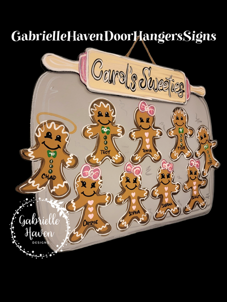 Gingerbread Family Kitchen Sign