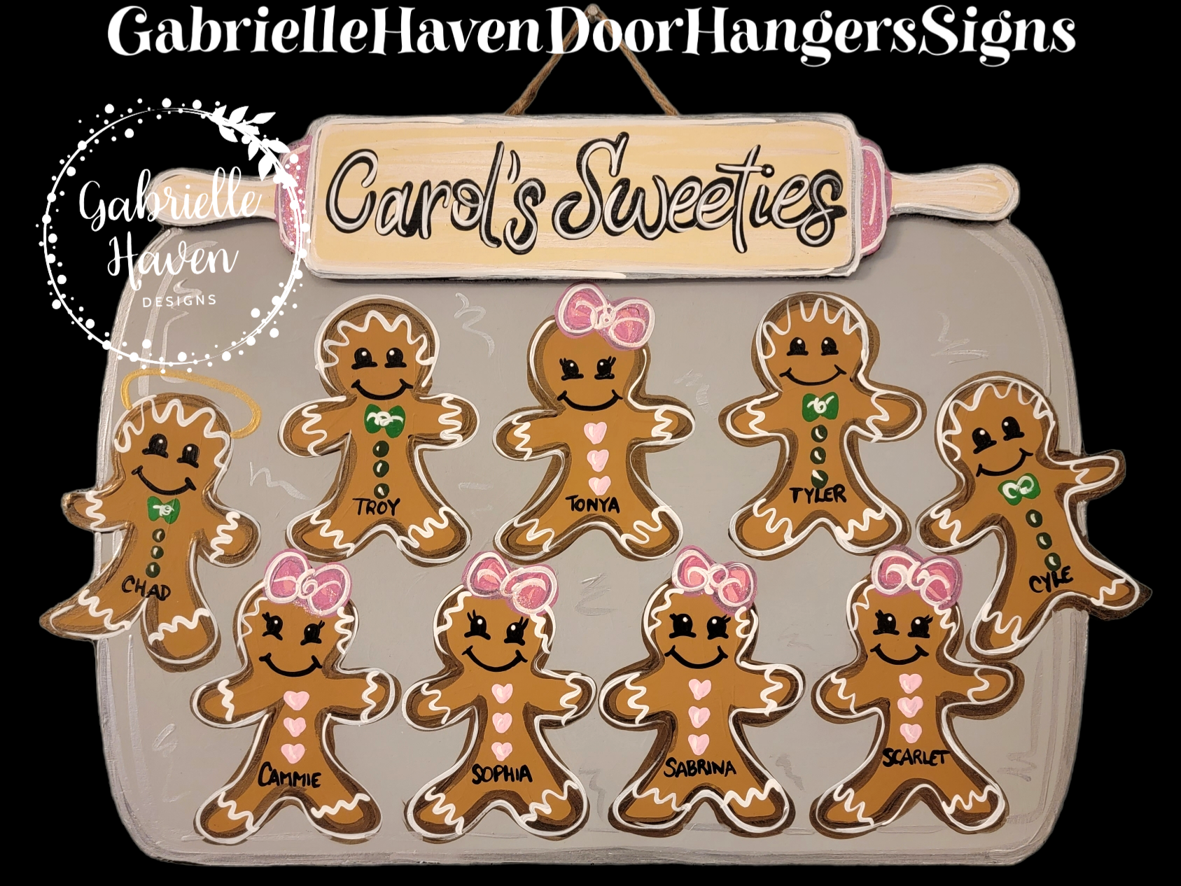 Gingerbread Family Kitchen Sign