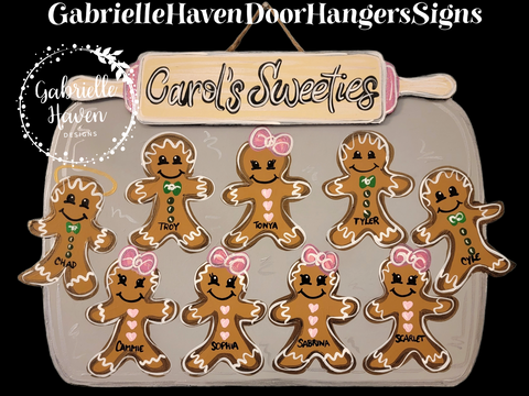 Gingerbread Family Kitchen Sign