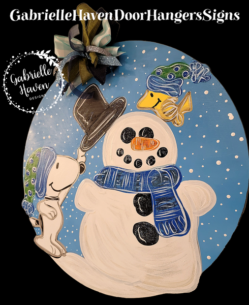 Snoopy Winter Snowman