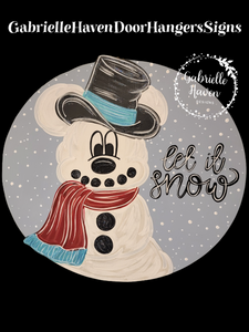 Mickey Snowman Let It Snow