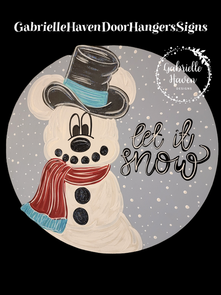 Mickey Snowman Let It Snow