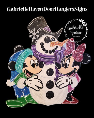 Mickey Minnie Snowman