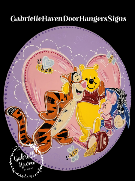 Pooh and Friends Valentine Round Design